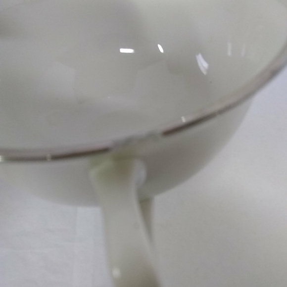 Royal Jackson Fine china 3 Cups 1 Sugar Dish 5pc Pink Rose w/ Silver Trim Patt.. - Picture 6 of 11